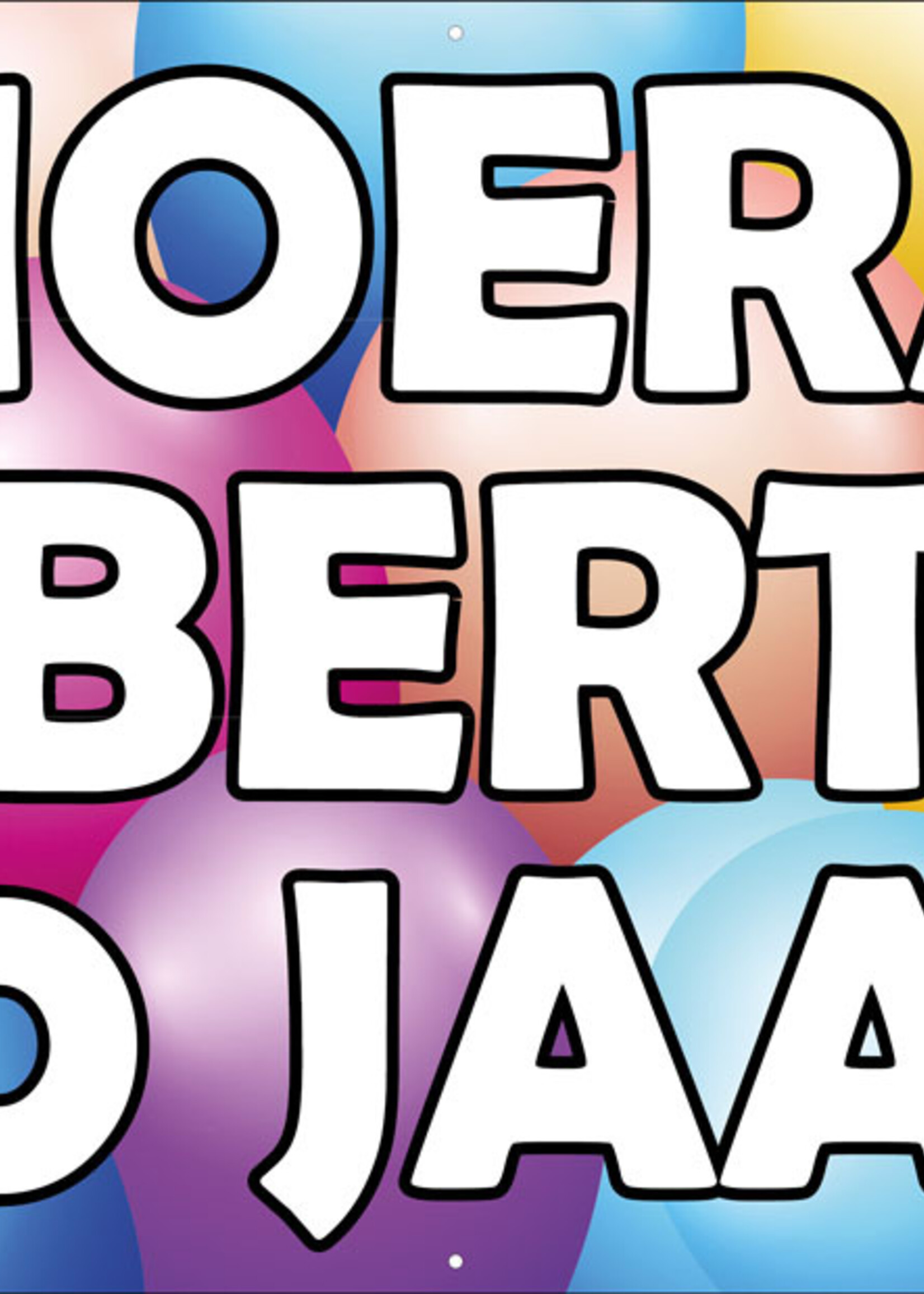 Hoera - Naam -  Jaar met ballonnen