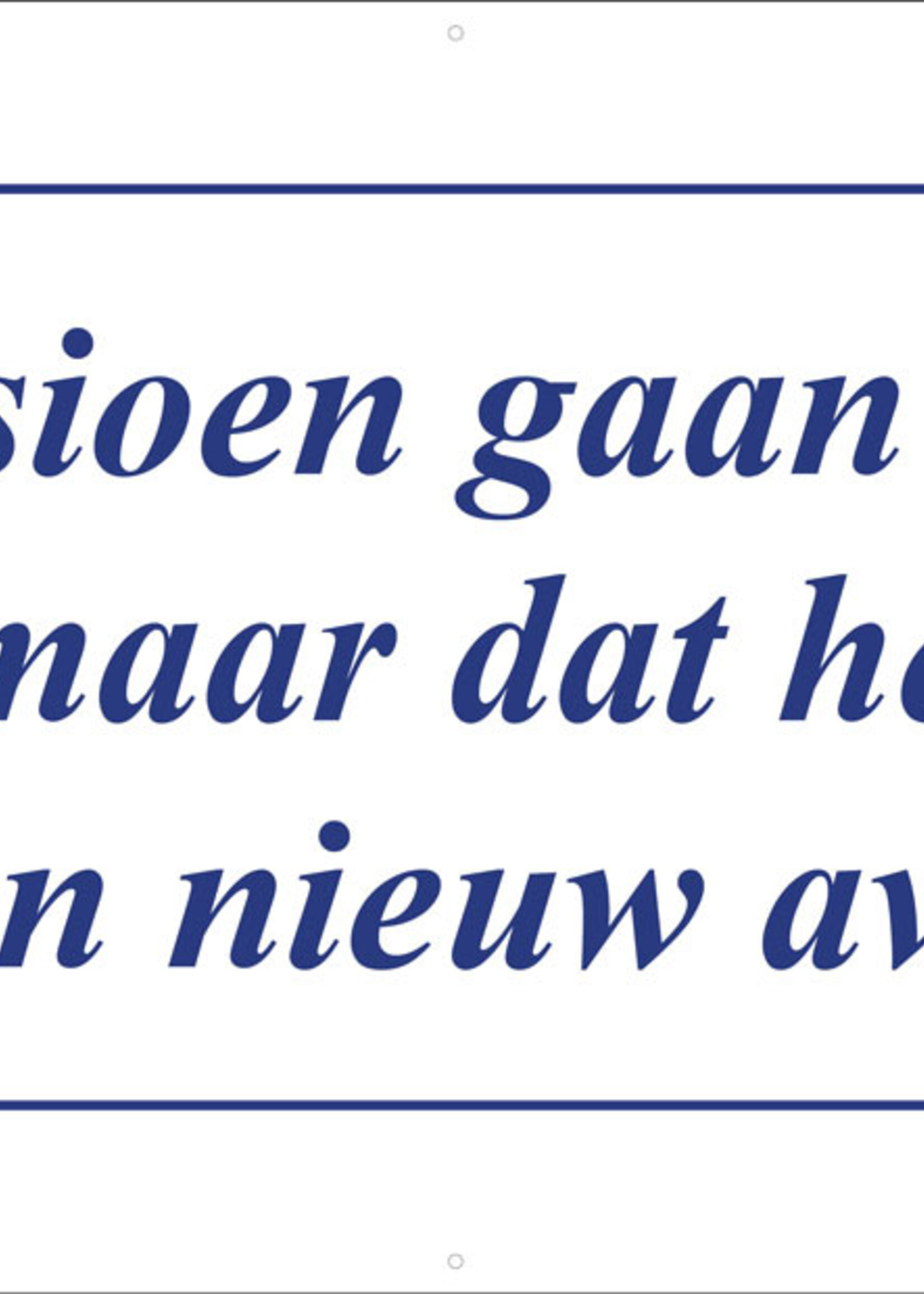 Met pensioen gaan betekent alleen maar dat het tijd is voor een nieuw avontuur -  Delfts Blauw