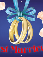 Just Married met namen bruidspaar - Ringen