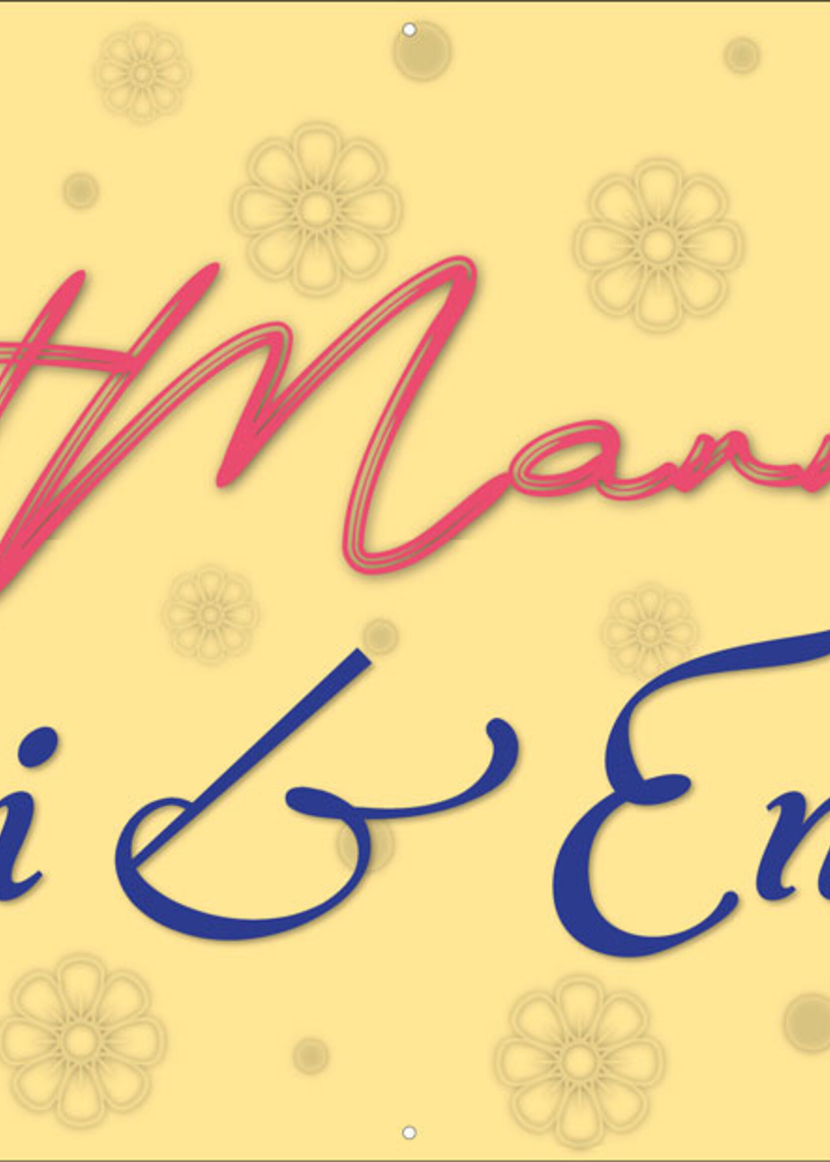 Just Married met namen bruidspaar - Rozen