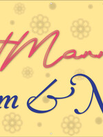 Just Married met namen bruidspaar - Rozen