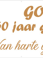Goud - 50 jaar Getrouwd - Van Harte Gefeliciteerd
