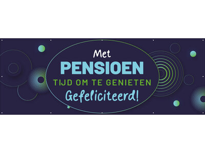 Met pensioen - Tijd om te genieten - Gefeliciteerd - Blauw