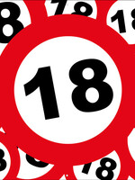 Verkeersborden met 18