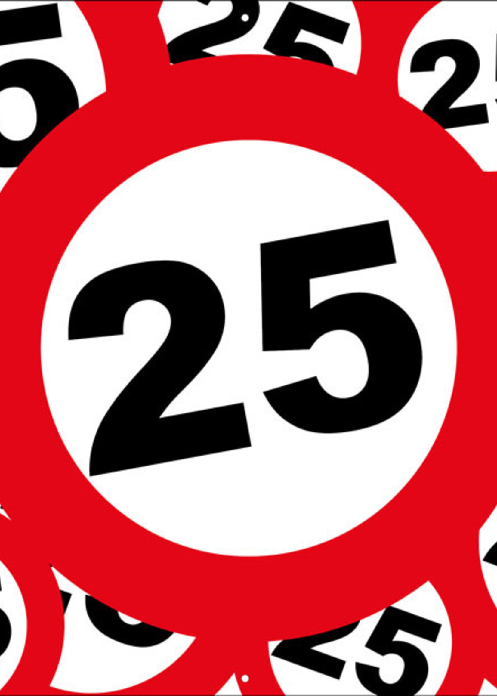 Verkeersborden met 25