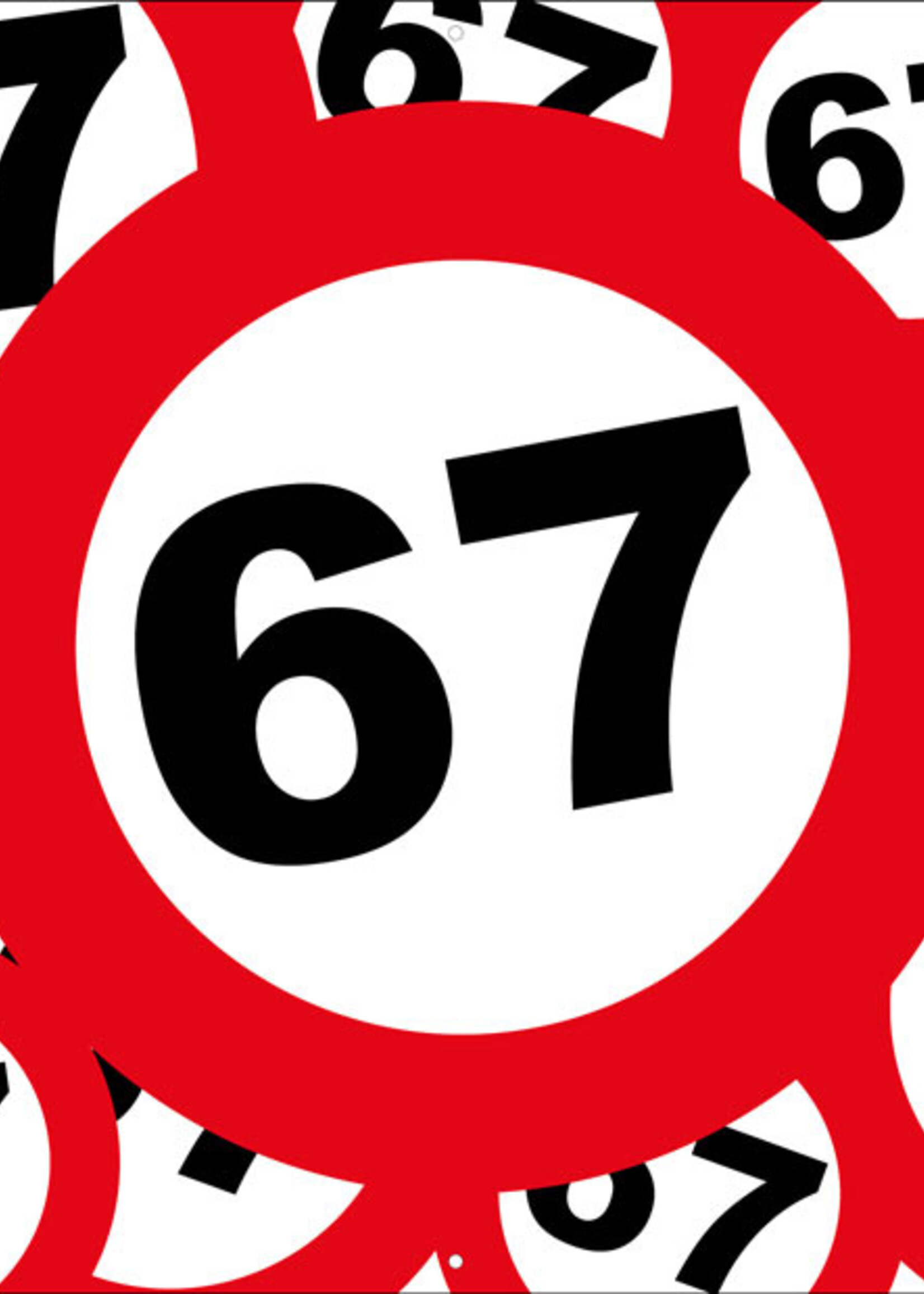 Verkeersborden met 67