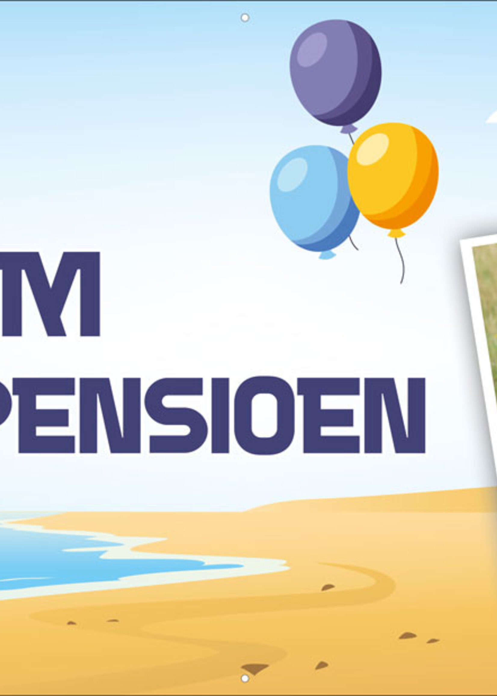 Naam - Gaat met pensioen met Foto - strand