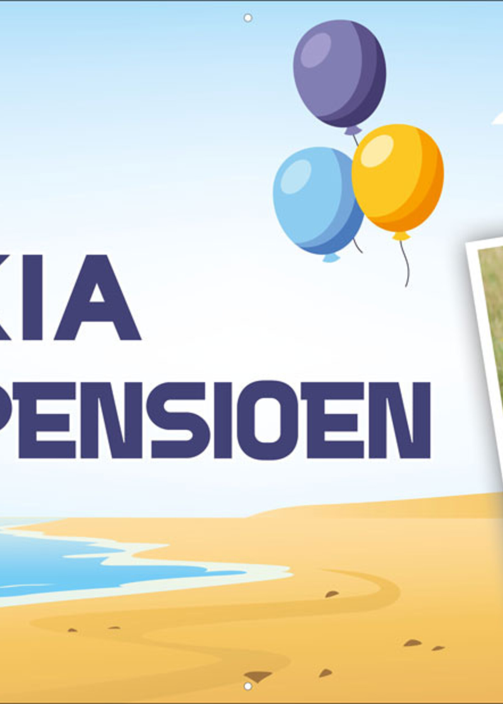 Naam - Gaat met pensioen met Foto - strand