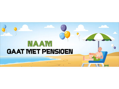 Naam gaat met pensioen - Man op strandstoel