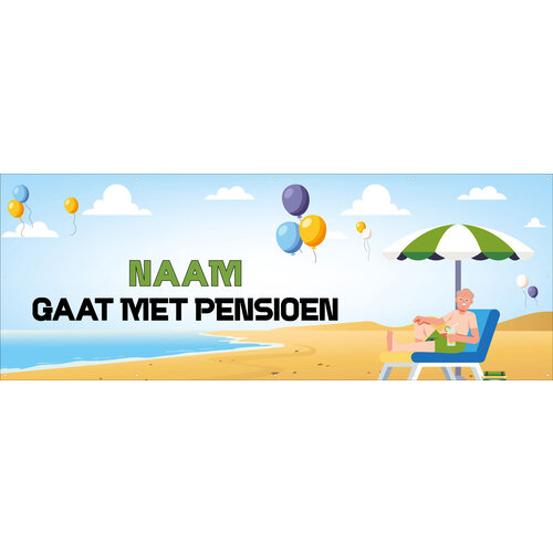 Naam gaat met pensioen - Man op strandstoel