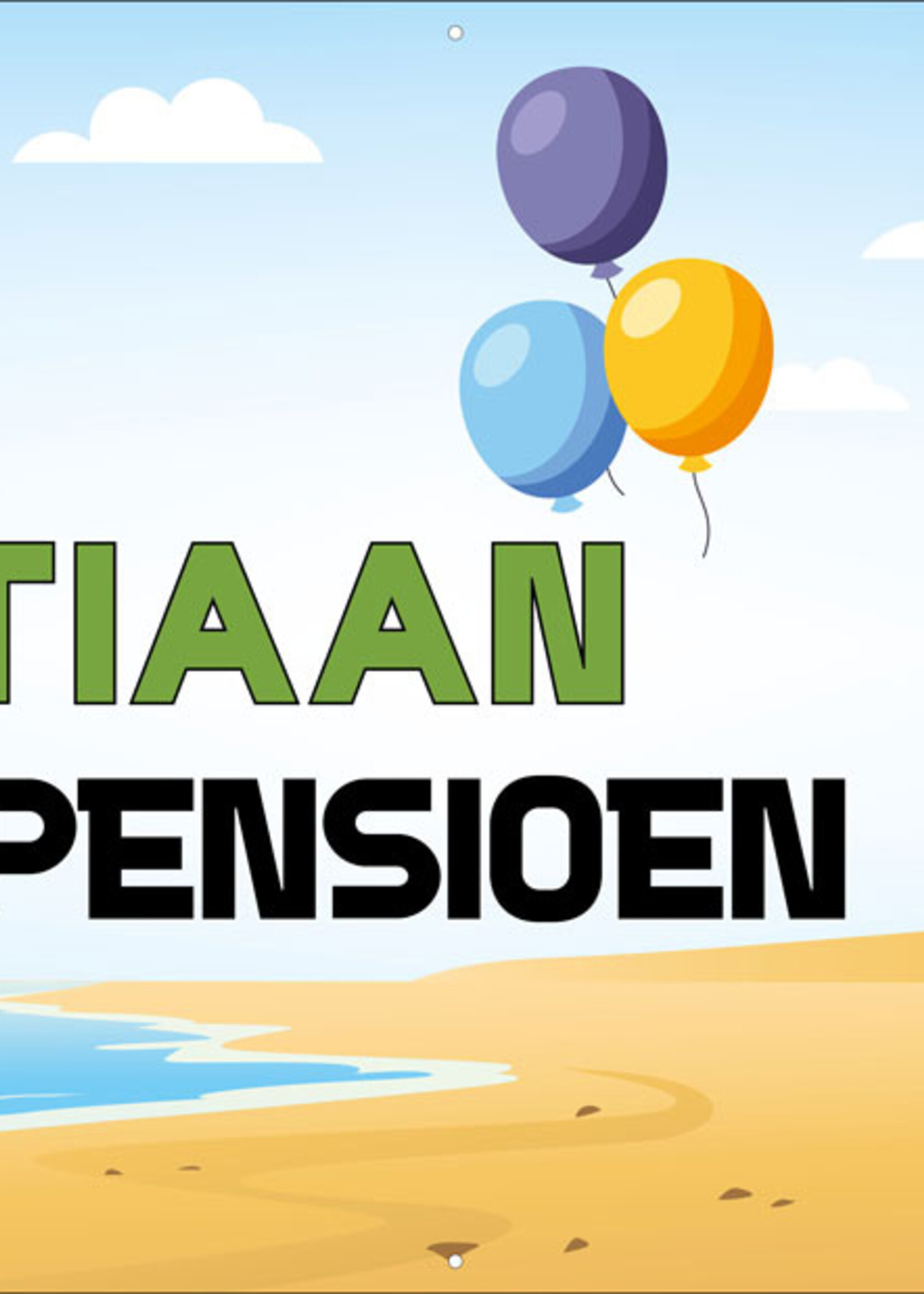 Naam gaat met pensioen - Man op strandstoel