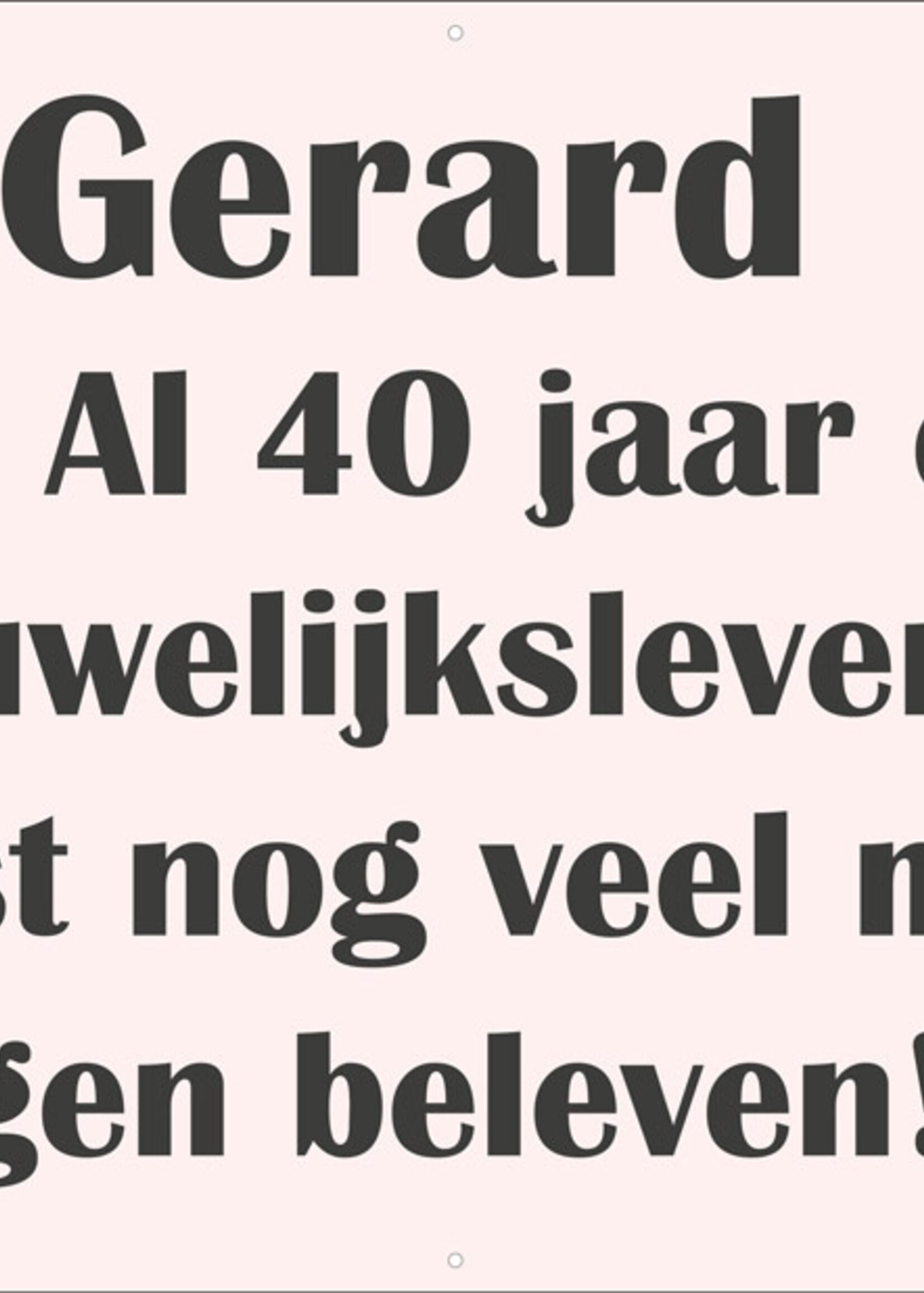 Naam & Naam - Gefeliciteerd! Al X jaar een schitterend huwelijksleven...