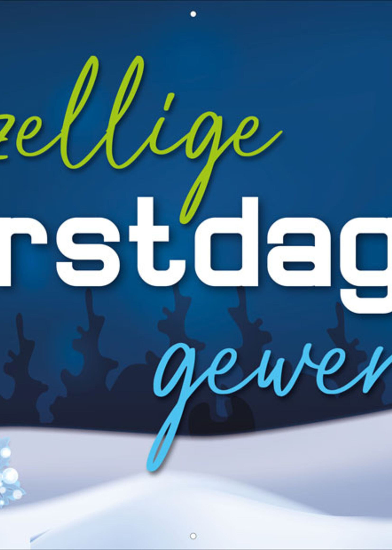 Gezellige kerstdagen gewenst - Lantaarn en cadeaus in de sneeuw