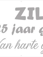 Zilver - 25 jaar Getrouwd - Van Harte Gefeliciteerd