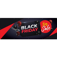Black Friday - Big Sale - Zwart - Rood