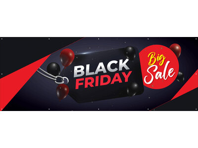 Black Friday - Big Sale - Zwart - Rood