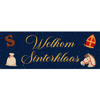 Welkom Sinterklaas - Sinterklaasfiguren - Mijter - Paard - Chocoladeletter - Zak