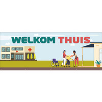 Welkom thuis - Man met rolstoel en looprek