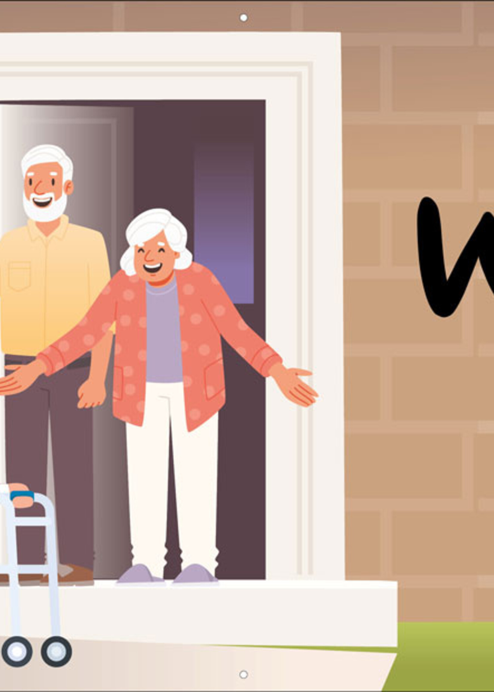 Welkom thuis - Man met looprek