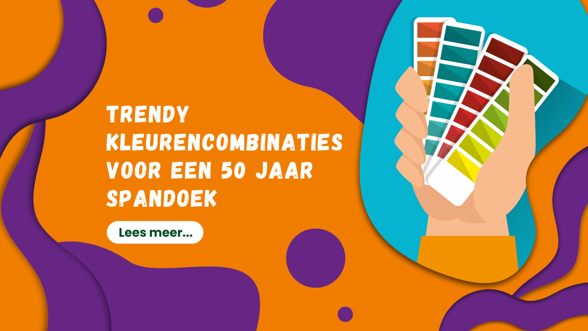 Trendy kleurencombinaties voor 50 jaar spandoek