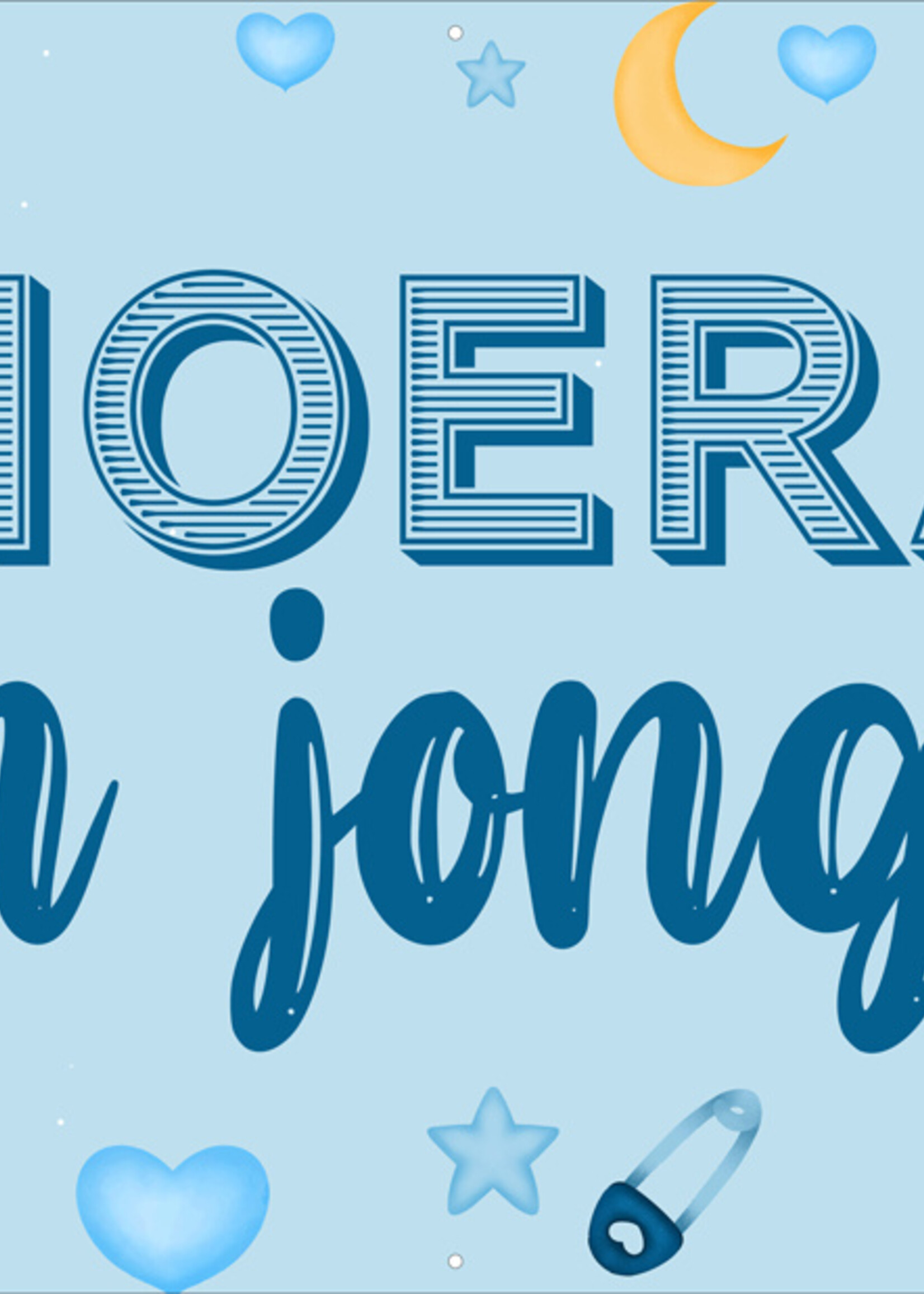 Hoera een jongen - Ballonnen en hartjes