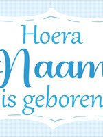 Hoera Naam is geboren - Blauw - Jongen