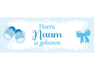 Hoera Naam is geboren - Blauw - Jongen