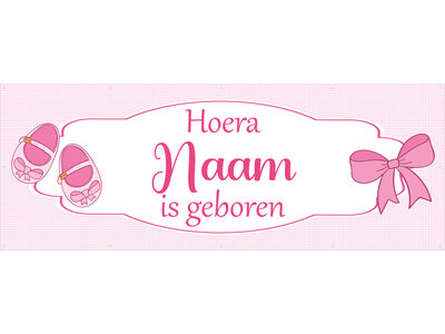Hoera Naam is geboren - Roze - Meisje