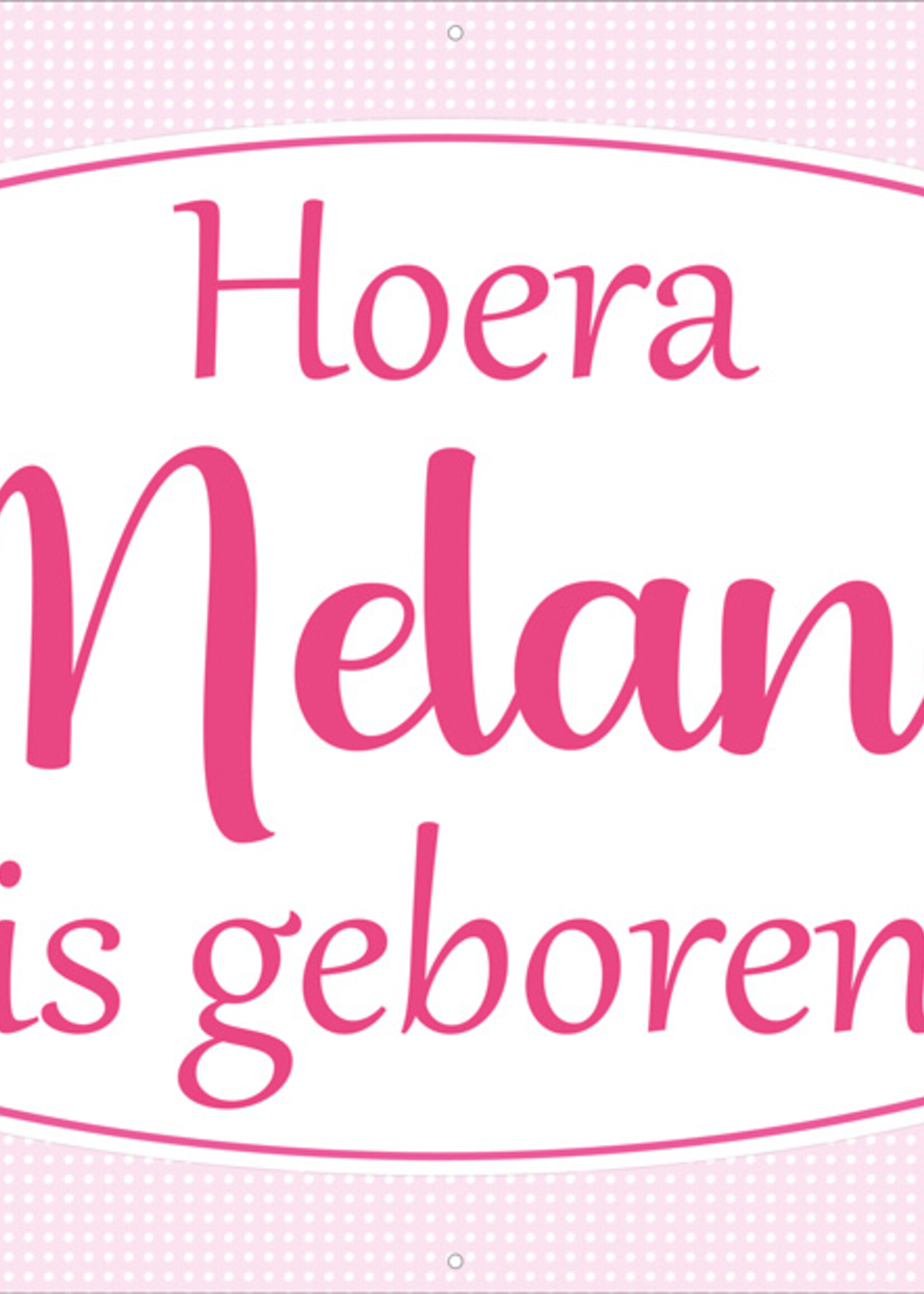 Hoera Naam is geboren - Roze - Meisje