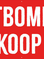 Spandoek Kerstbomen Te Koop - Kerstboom met rode achtergrond