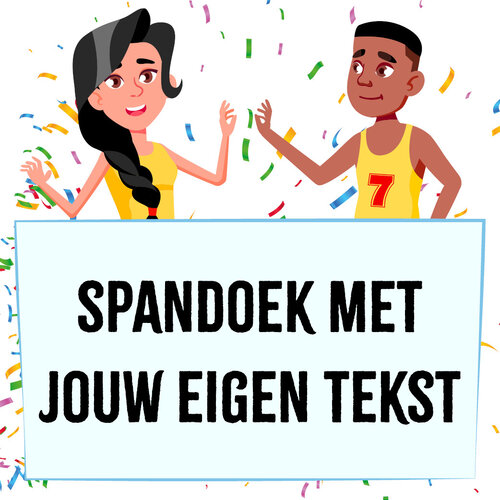 Spandoek met tekst bestellen