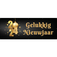 Gelukkig nieuwjaar - Goud met zwart