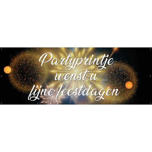 Bedrijfsnaam wenst u Fijne Feestdagen - Vuurwerk