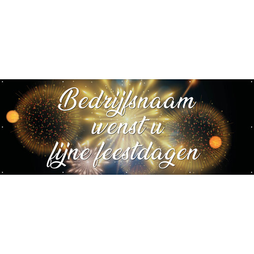 Bedrijfsnaam wenst u Fijne Feestdagen - Vuurwerk