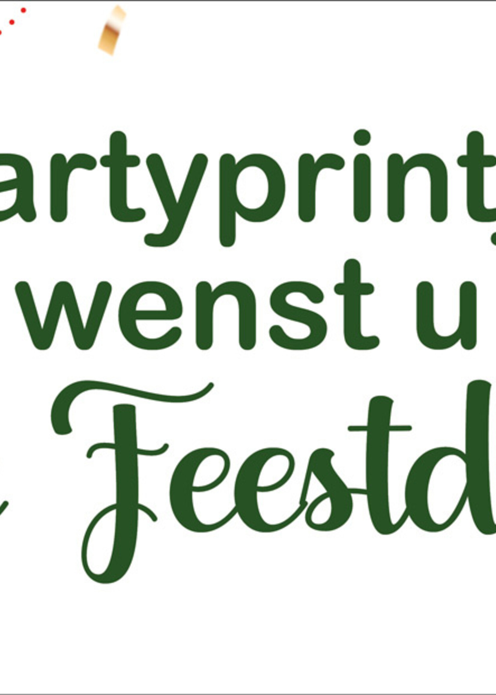 Bedrijfsnaam wenst u Fijne Feestdagen - Wit & Dennengroen