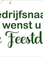 Bedrijfsnaam wenst u Fijne Feestdagen -Wit & Dennengroen