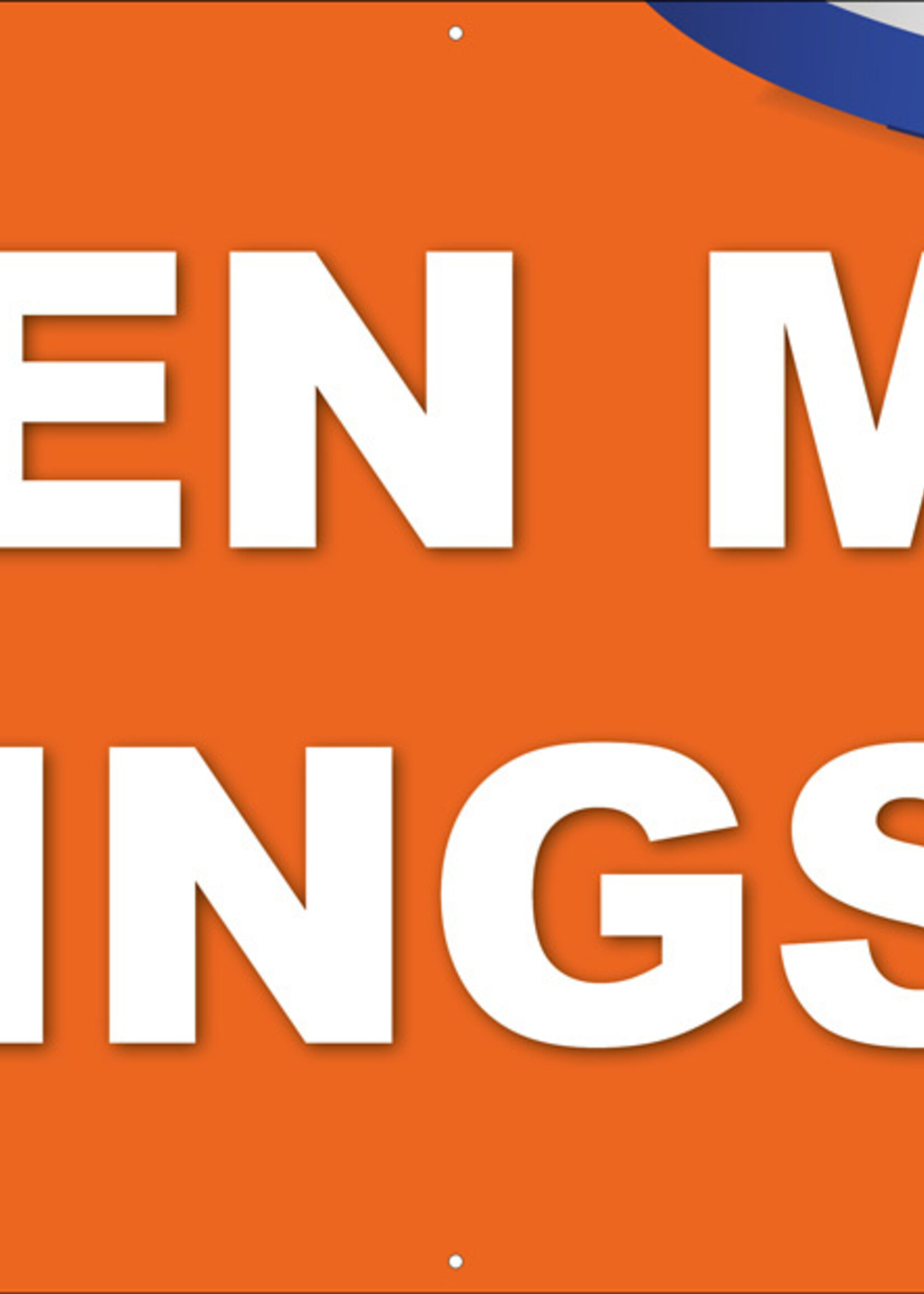 Open met Koningsdag  - Oranje Rood Wit Blauw