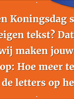 Spandoek met eigen tekst - Oranje - Koningsdag