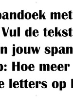 Spandoek met eigen tekst - wit