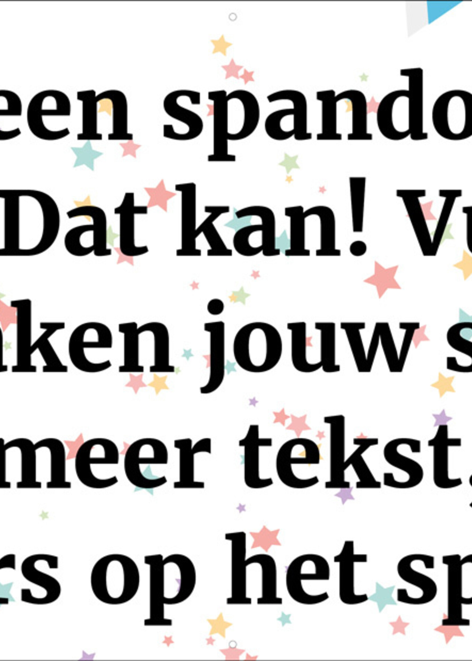 Spandoek met eigen tekst - Vlaggetjes