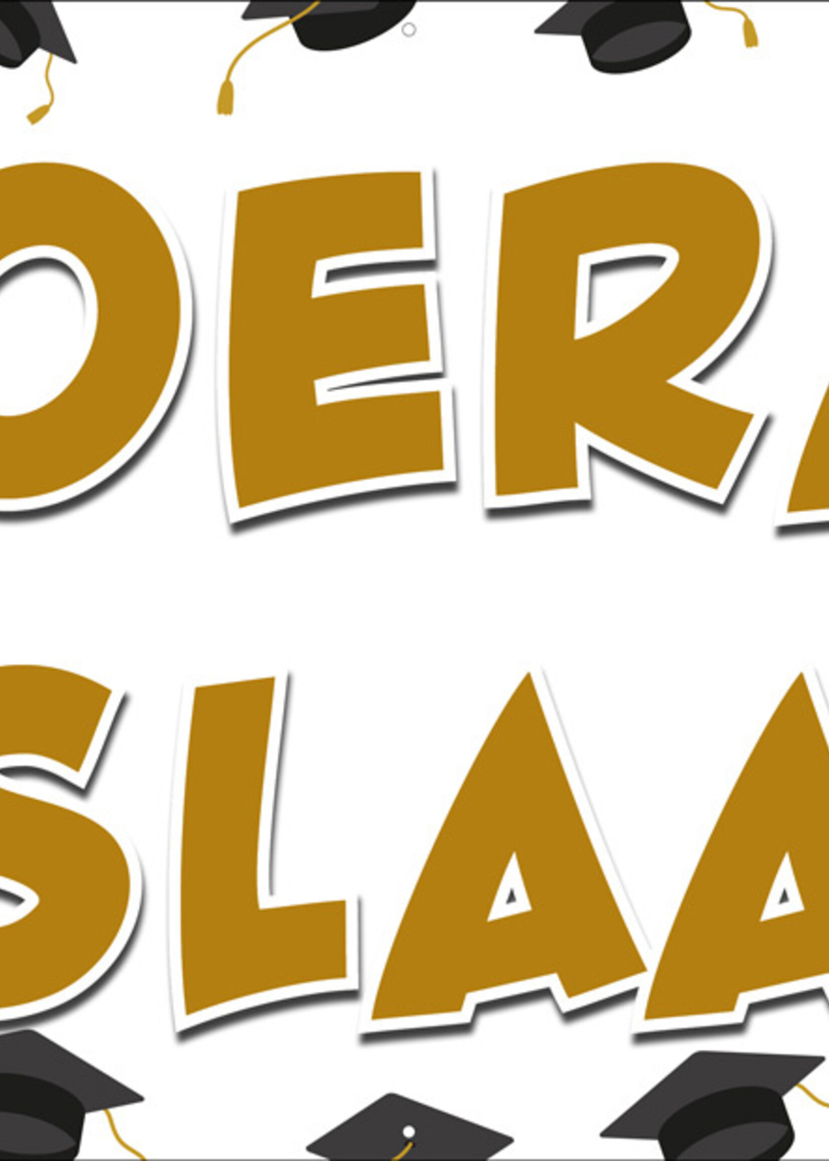 Hoera geslaagd - zwart geslaagd hoedje - Afstudeerpet - Academic cap - doctoraal