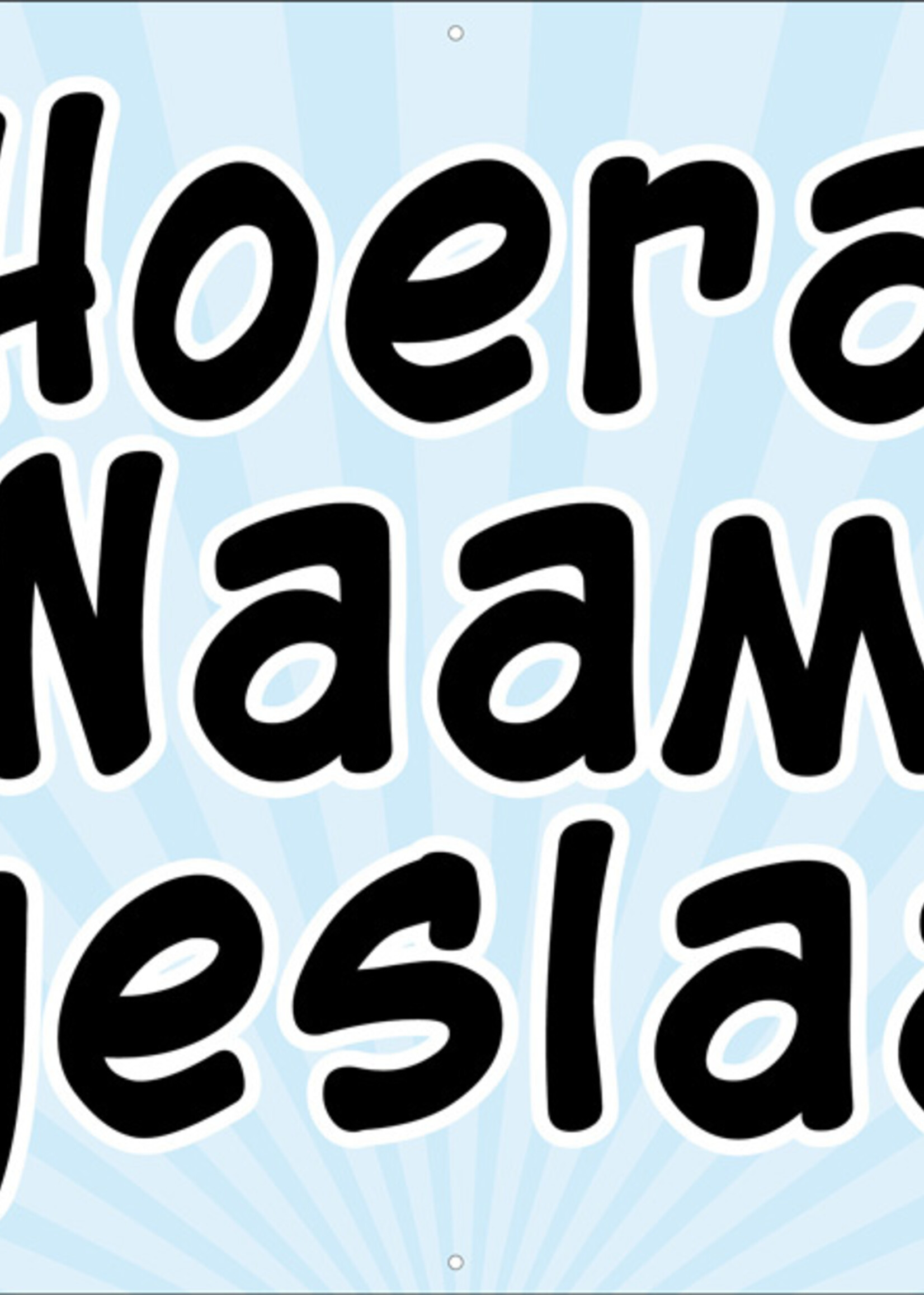 Hoera ... is geslaagd - Voeg naam van geslaagde toe - Gepersonaliseerd spandoek