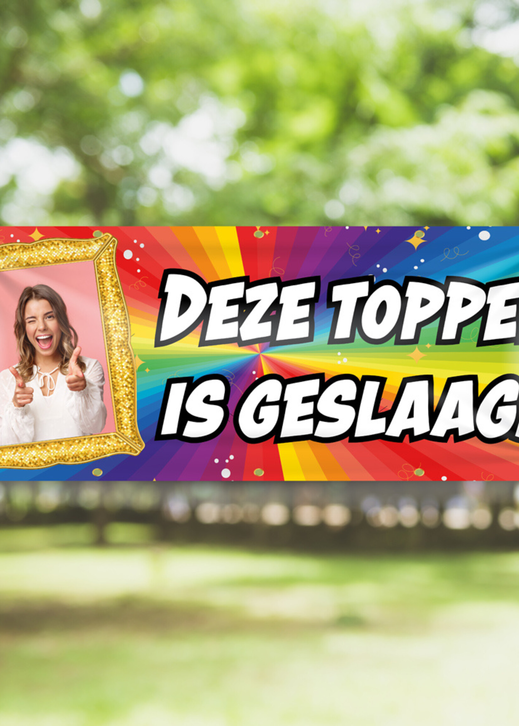 Deze topper is geslaagd! - Met foto - Kleurrijk - Fotolijst