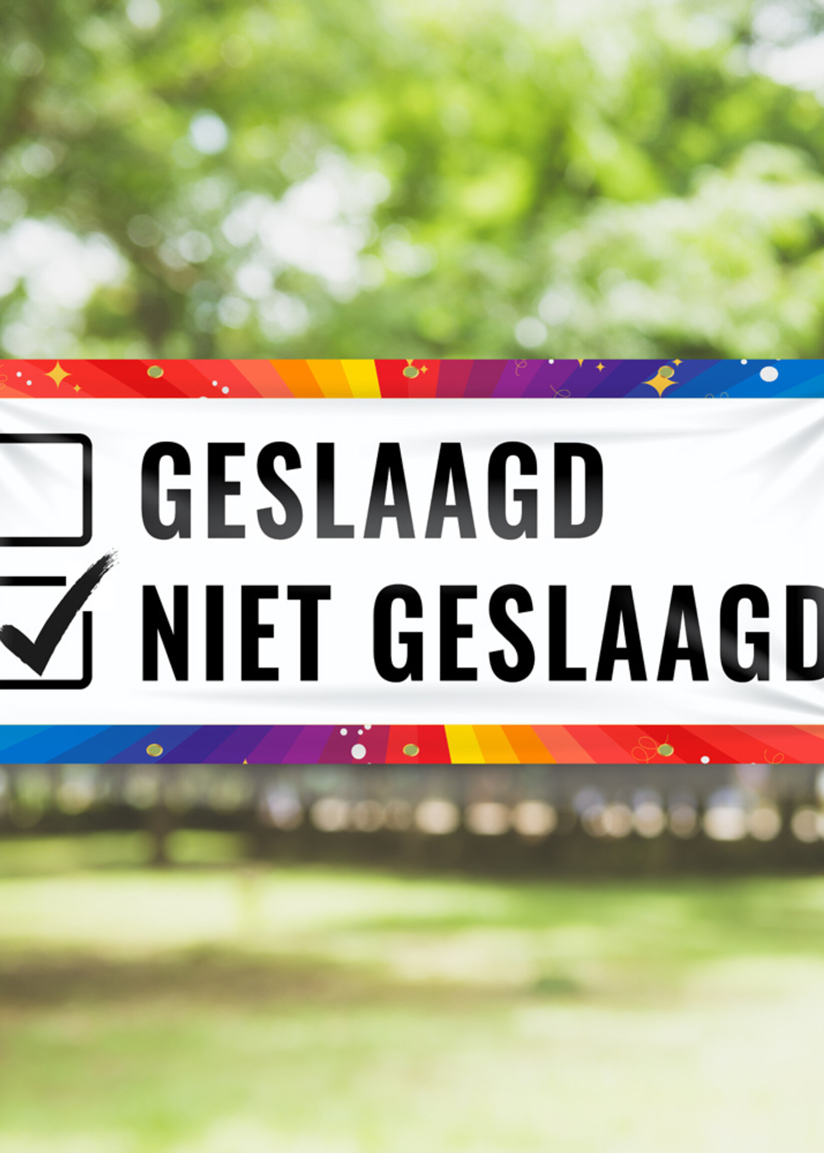 Niet geslaagd - Geslaagd - Checkbox