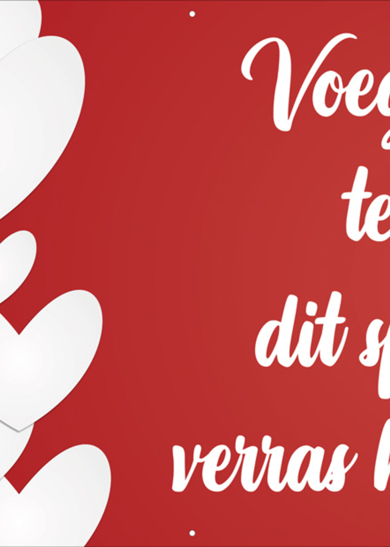 Spandoek met eigen tekst en foto  - Huwelijk - Huwelijksjubileum -Robijnrood