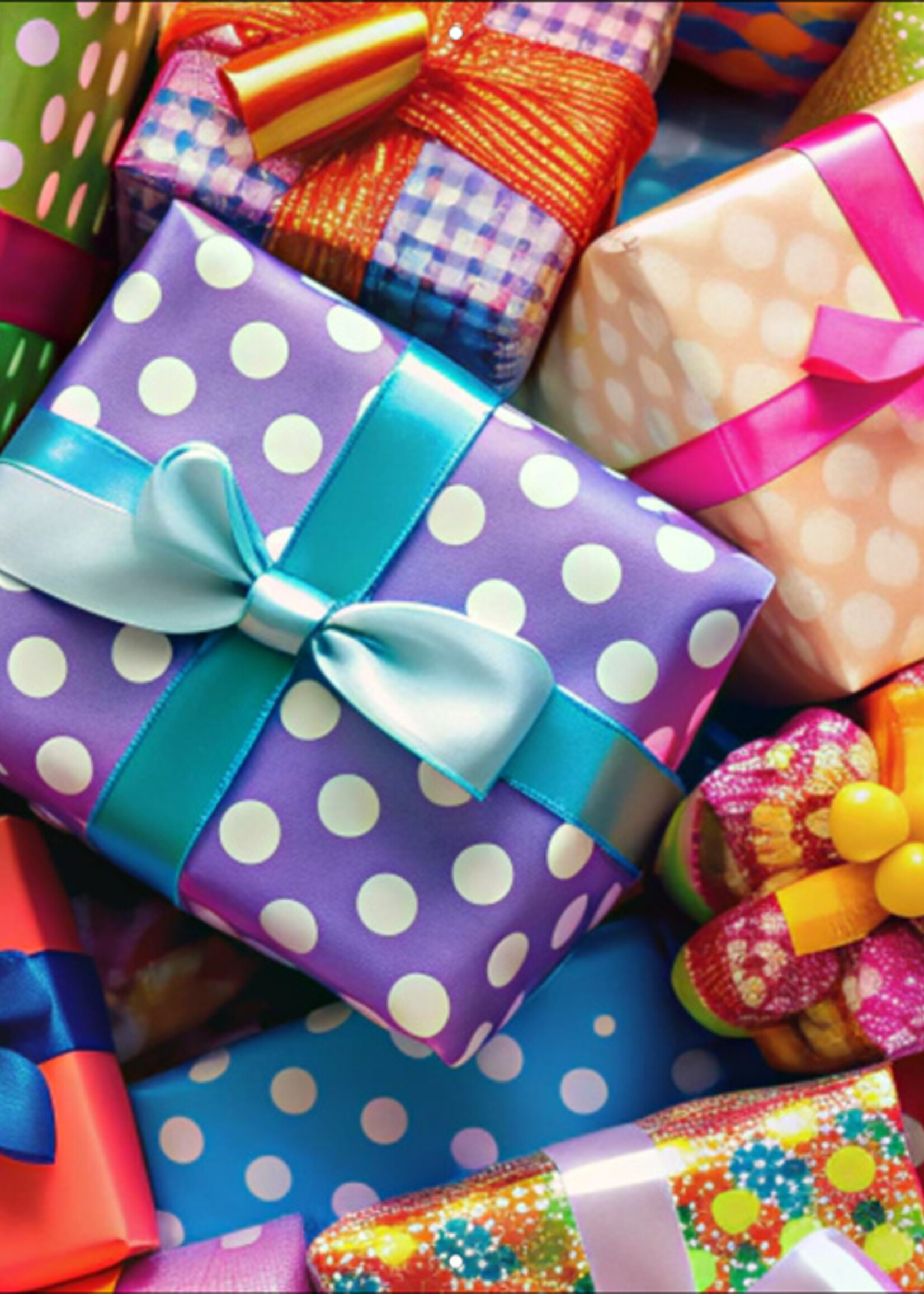 Spandoek met feestelijk ingepakte cadeaus - prints