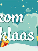 Welkom Sinterklaas - Sinterklaas zwaaiend op paard