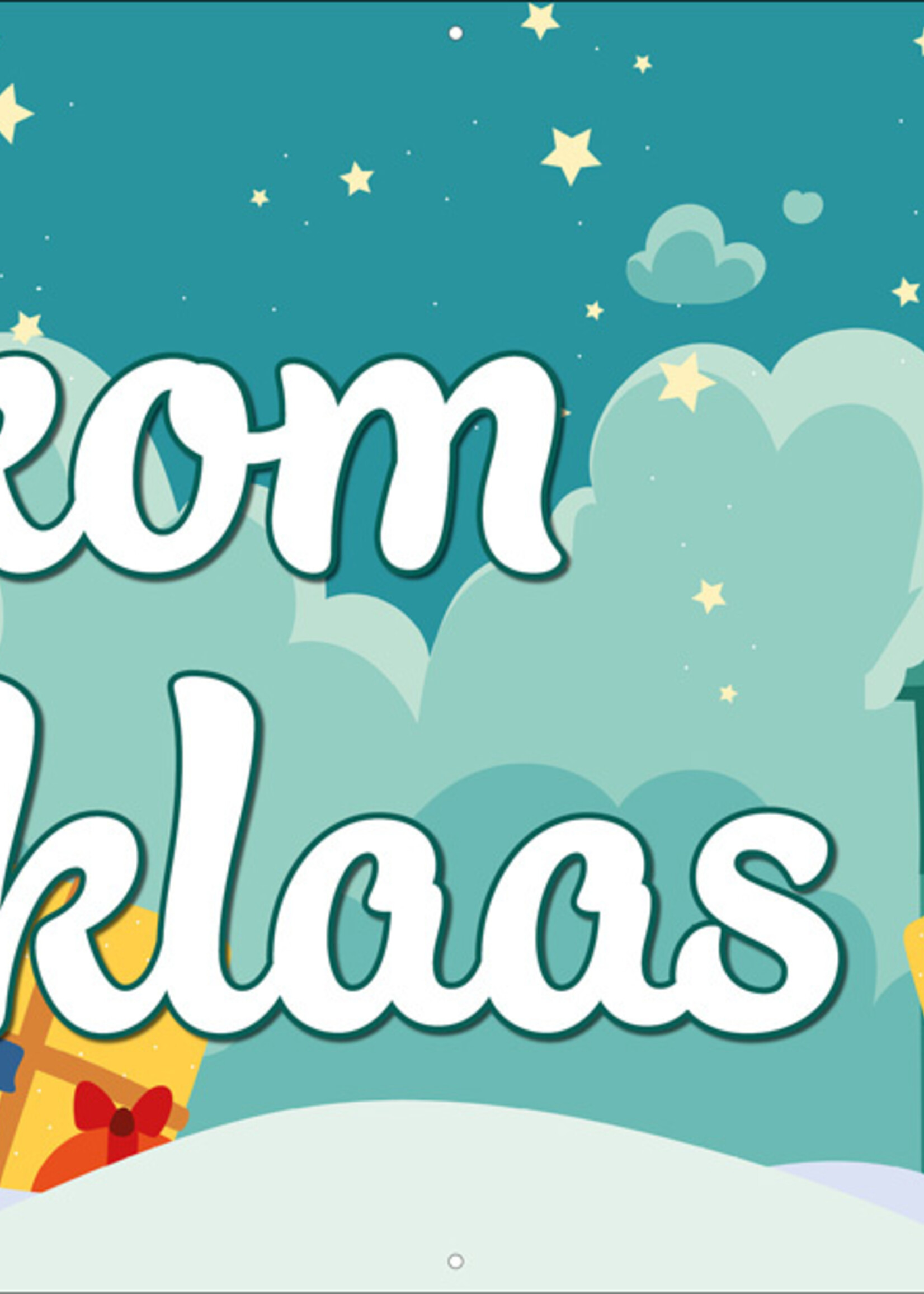 Welkom Sinterklaas - Sinterklaas zwaaiend op paard