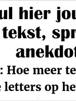 Spandoek met eigen tekst en 2 foto's