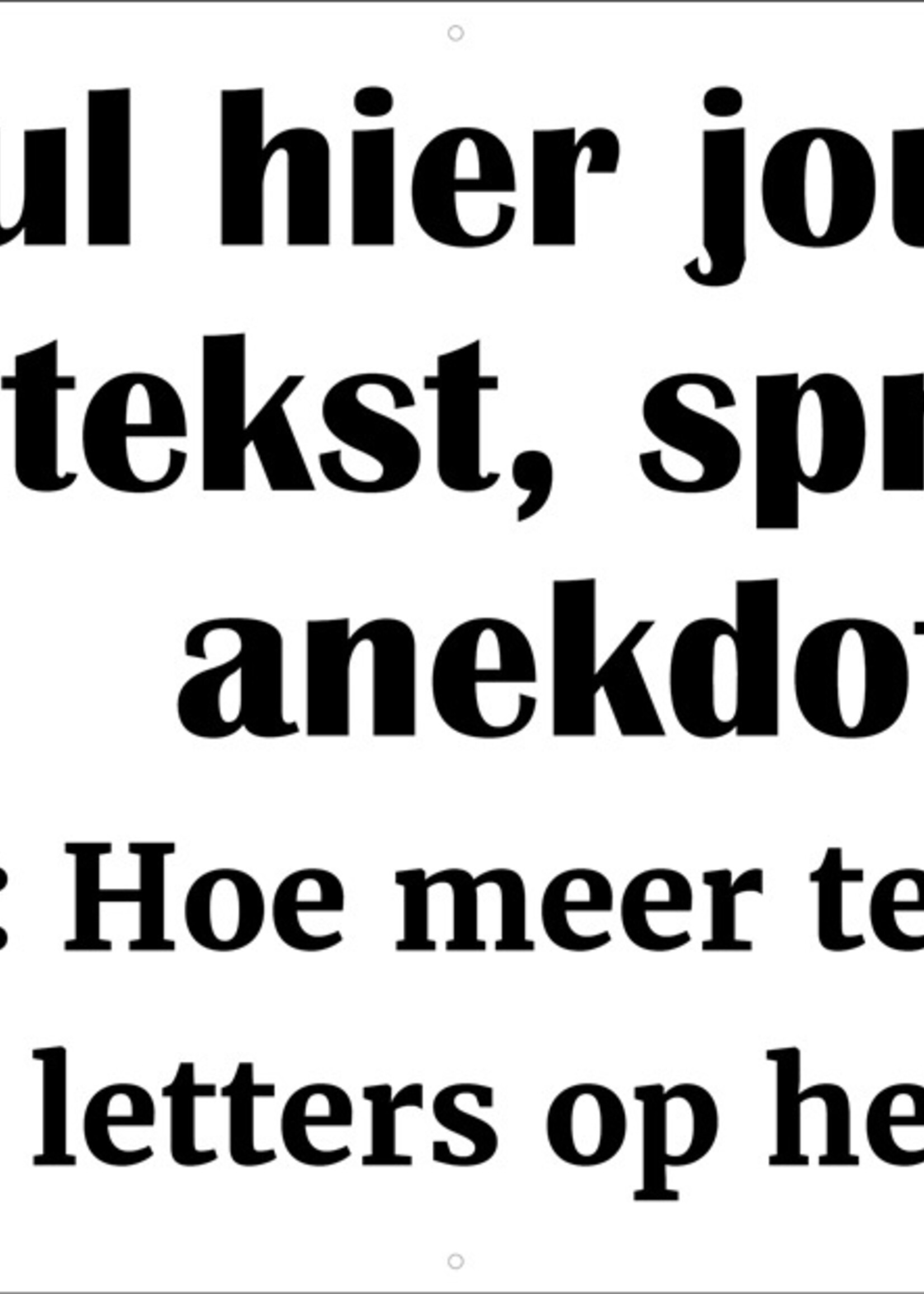 Spandoek met eigen tekst en 2 foto's